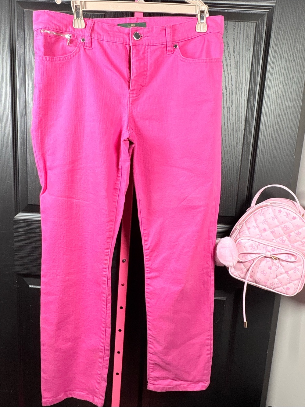 Lauren Ralph Lauren Hot Pink Straight-Leg Jeans
